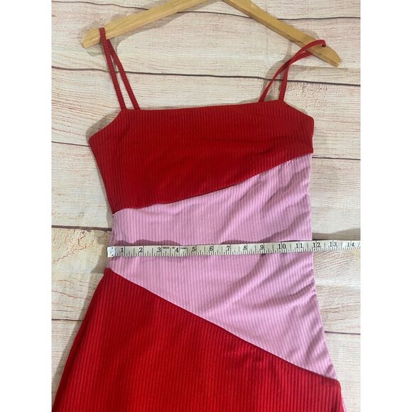 Revolve More To Come Women's Pink, Red Cami Mini Dress - Small - Picture 8 of 14
